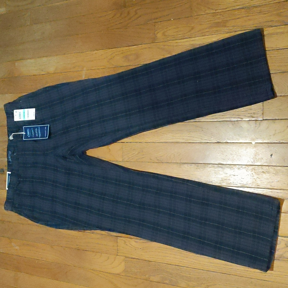 Charter Club, new tummy slimming straight leg black and brown pant, 8P, NWT - Picture 1 of 9